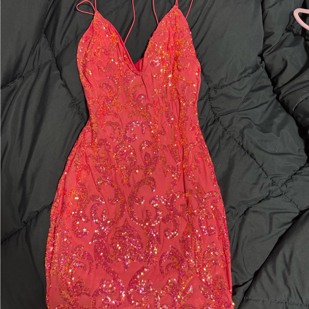 Windsor Red Sequin Mini Sundress